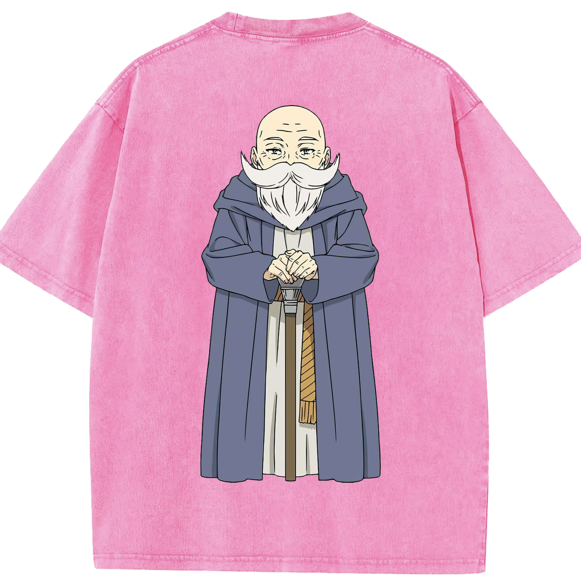（画像用） 葬送のフリーレン Frieren 綿100% ヴィンテージ風 半袖Tシャツ（背面プリント）
